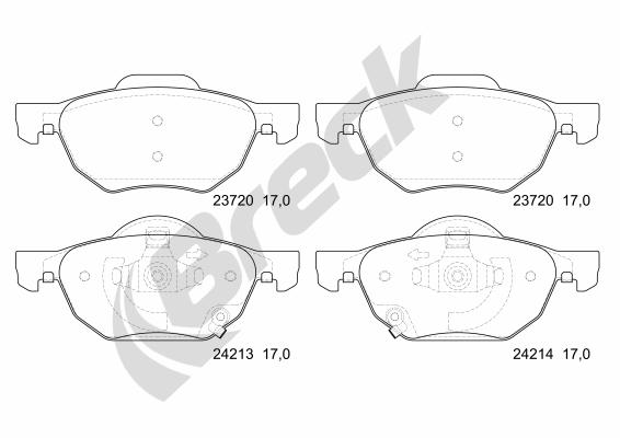 Set placute frana,frana disc 23720 00 701 10 BRECK